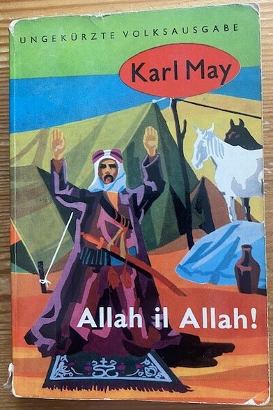 Buchcover Karl May, Allah il Allah. Buntes Taschenbuch, abgegriffen