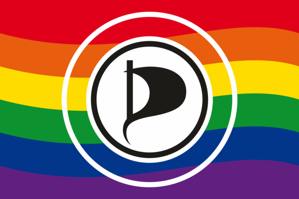 Piratenpartei Regenbogen Flagge